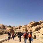 Wide view Djinn Blocks Petra entrance