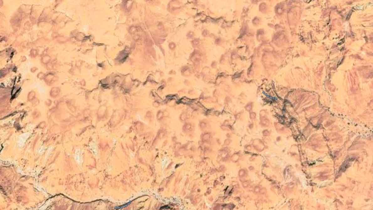 Геологические породы с признаками обрушений в Израиле