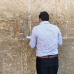 Крупный план каменной кладки стены плача